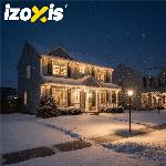 id-1000 Zunanje novoletne lučke zavesa 300 LED toplo bela 8 funkcij 15m
