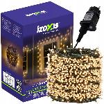 id-1000 Zunanje novoletne lučke veriga 500 LED toplo bela 8 funkcij 35m