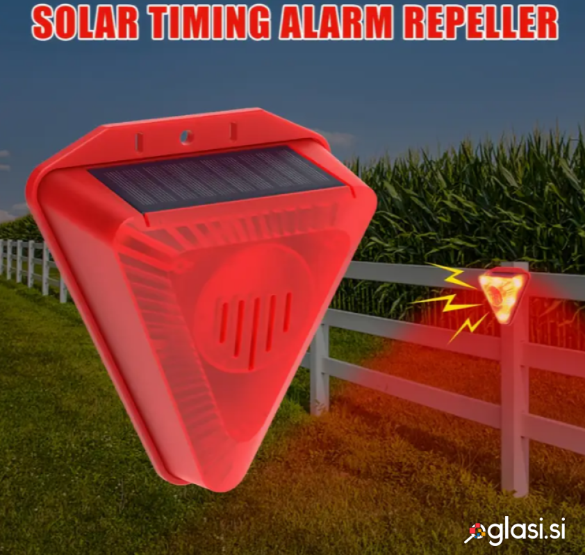 Solarni odganjalec z zvokom psa  zaščita tvoje perutnine