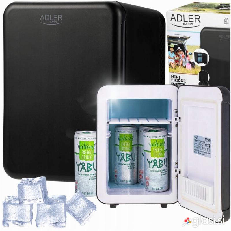 42W enovratni prenosni turistični hladilnik 4L 12-230V črn