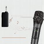 Brezžični aku. karaoke set 2x mikrofon LCD in sprejemnik do 50m 2,4 GHz