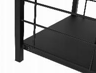 Kovinsko stojalo za drva z dodatki črno 73cm