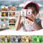 Otroški LCD instant fotoaparat s tiskalnikom + 3 trakovi roza