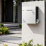 Stenski poštni nabiralnik z režo za časopis inox mehko zapiranje V63