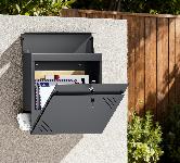 Stenski poštni nabiralnik z režo za časopis antracit mehko zapiranje V63