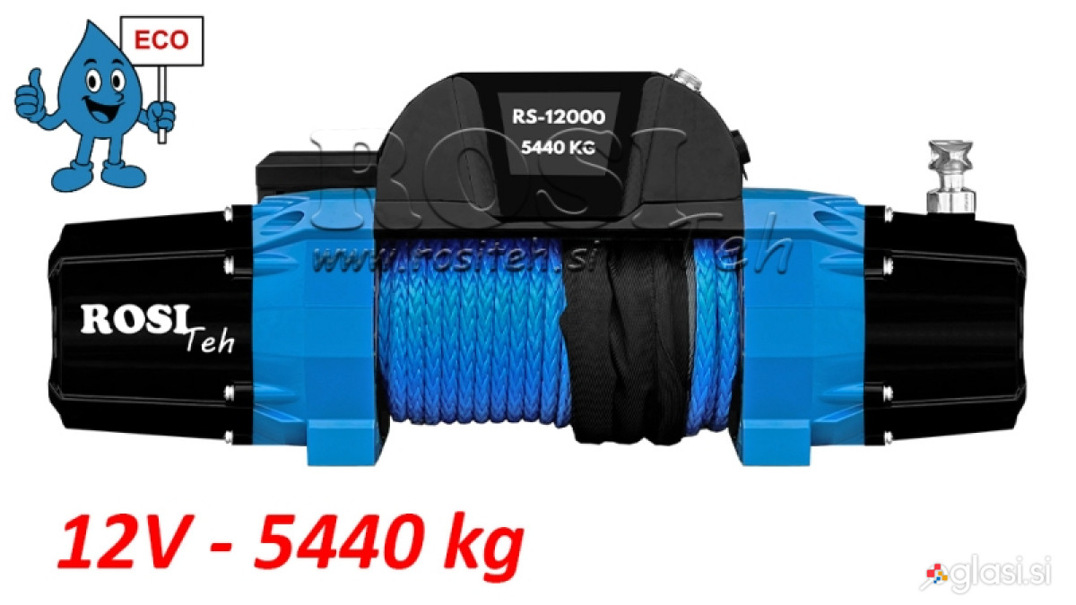 12 V - 24 V ELEKTRIČNI VITEL RS-12000 - 5440 kg - SINTETIČNA VRV ECO