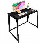 Večnamenska zložljiva lesena miza črna 80x75x40cm