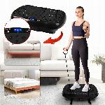 550 LCD fitnes trener platforma za vibracijsko vadbo z daljincem do 150kg črna