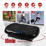 550 LCD fitnes trener platforma za vibracijsko vadbo z daljincem do 150kg črna