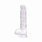 DILDO Loving Joy With Balls Clear 9''