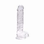 DILDO Loving Joy With Balls Clear 9''
