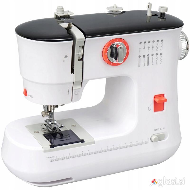 Prenosni električni šivalni stroj 12 šivni 2 hitrosti + stikalno pedalo