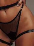 BDSM PAS Z OKRASNIMI PENTLJAMI Black