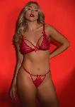 KOMPLET Daring Intimates Blushing Romance Red
