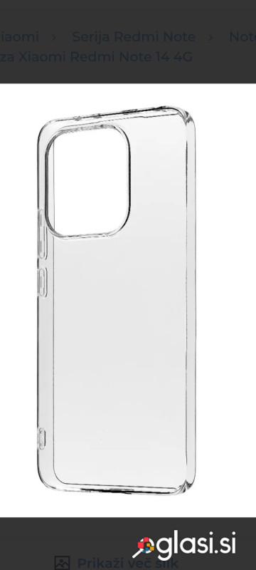 Ovitek prozorni redmi note 14 4g
