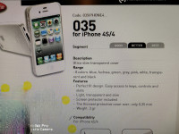 Ultra tanek prozoren ovitek - Za iPhone 4S/4 - nov, zapakiran