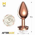 ANALNI ČEP After Dark With Rose White-Rosegold (M) 