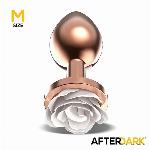 ANALNI ČEP After Dark With Rose White-Rosegold (M) 