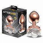 ANALNI ČEP After Dark With Rose White-Rosegold (M) 