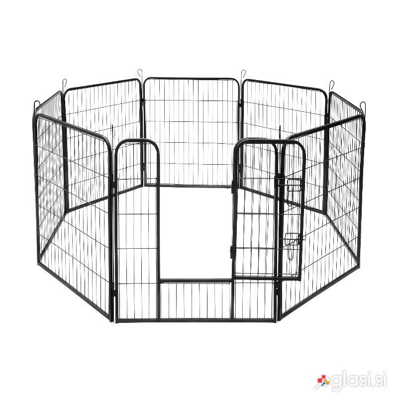 8 delna kovinska modularna ograda za kužke ali mačke 80x100cm
