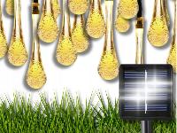 LED 50 toplo bela zunanja solarna dekorativna girlanda sveč 8 funkcij