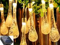 LED 50 toplo bela zunanja solarna dekorativna girlanda sveč 8 funkcij