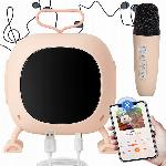 id-206 Aku. bluetooth 5.3 karaoke zvočnik z mikrofonom LED RGB USB