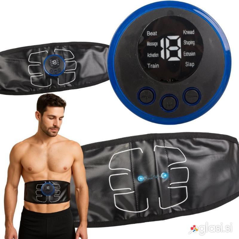 id-187 EMS aku. fitnes vibracijski masažni vadbeni pas za hujšanje USB