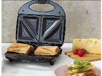 id-2672 750W dvojni toaster opekač za 2 sendviča črn