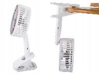 id-1562 Brezžični aku. ventilator s sponko USB bel