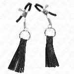 ŠČIPALKE ZA BRADAVIČKE Kink Leatherette Tassel Black