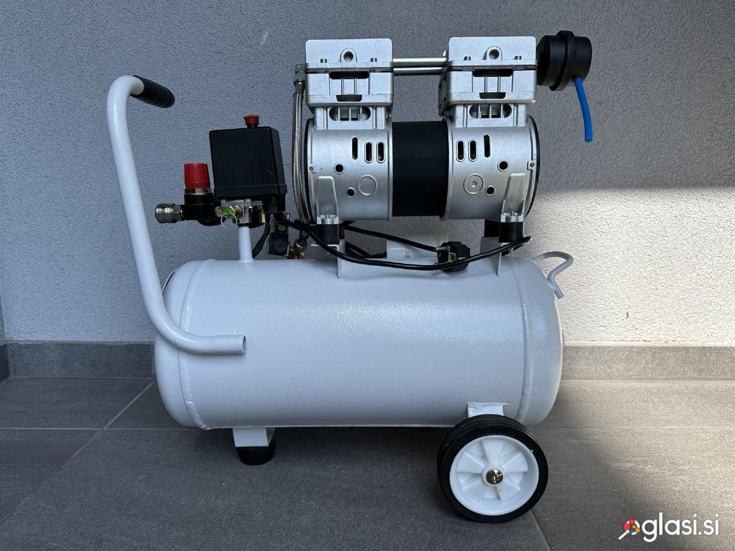 Omega Air Tihi kompresor + cev in pištole