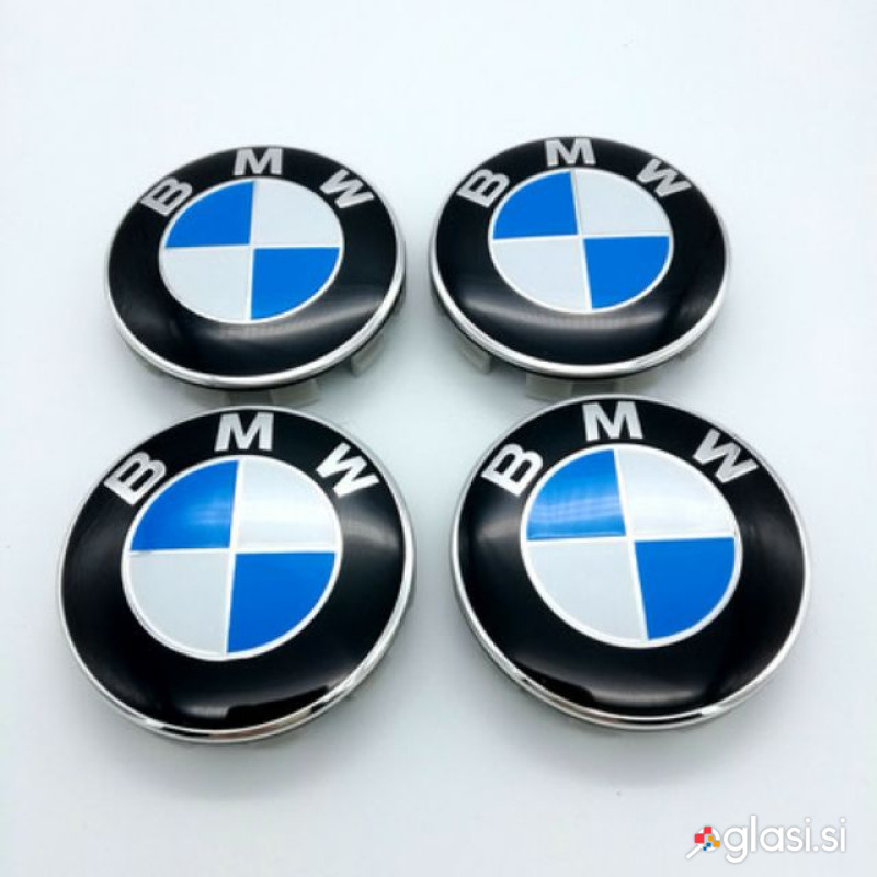 BMW pokrovčki za platišča črni 68mm premer
