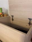 Stenski pograd z box omaro za vzmetnico velikosti 90x200