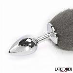 ANALNI ČEP Latetobed BDSM Line Fox Tail Gray & White