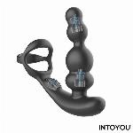 STIMULATOR PROSTATE Z EREKCIJSKIM OBROČKOM Intoyou Klark Black