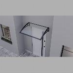 NADSTREŠEK transparent antracid 120x80x24mm