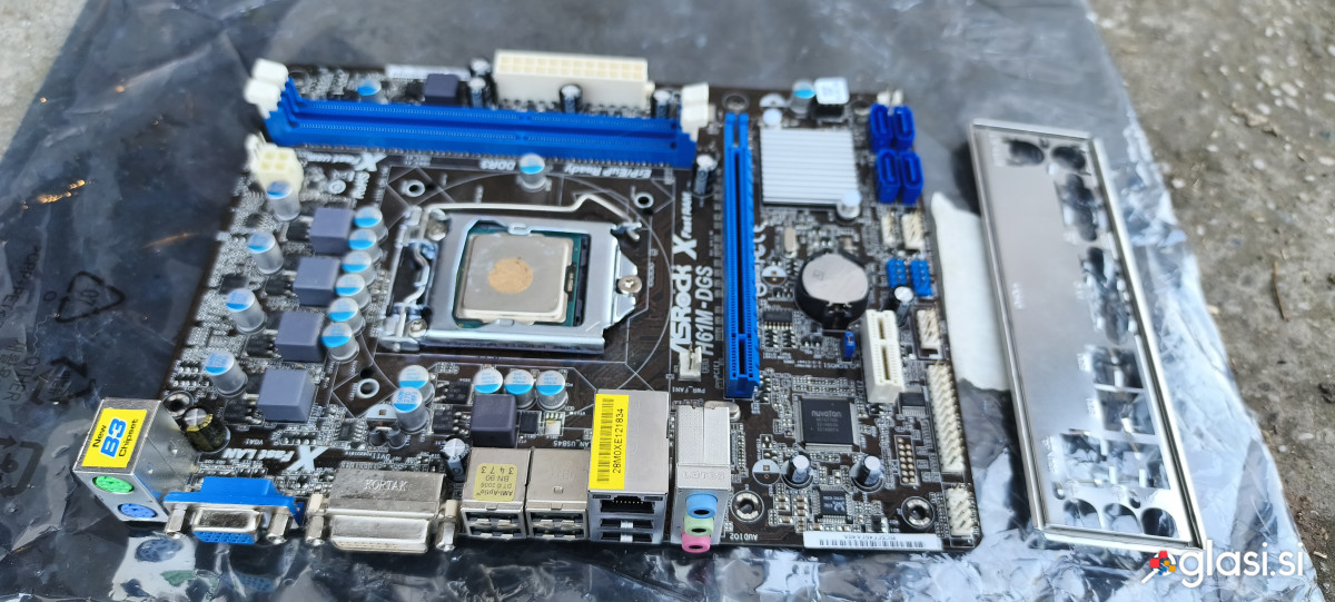 Matična asrock h61m-dgs+ CPU I5 3470+cooler+ io shield