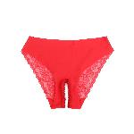 HLAČKE Z ODPRTINO Ohyeah P5394 Red - rdeča čipka, odprto mednožje