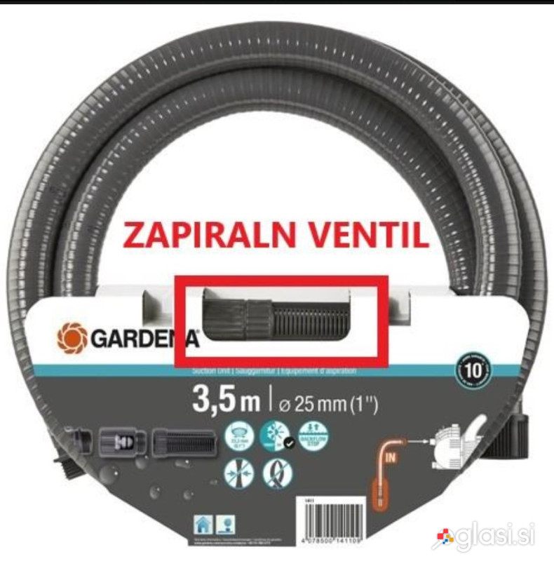 Sesalna cev za pretočno črpalko Gardena