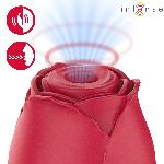 KLITORALNI STIMULATOR Intense Camellia Red - sesalni vibrator, vakuum, silikon, 
