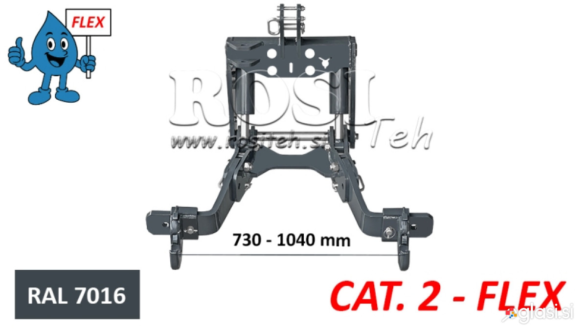 UNIVERZALNI KIT PREDNJA ČELNA HIDRAVLIKA FLEX 2KAT ZA TRAKTOR 1500kg