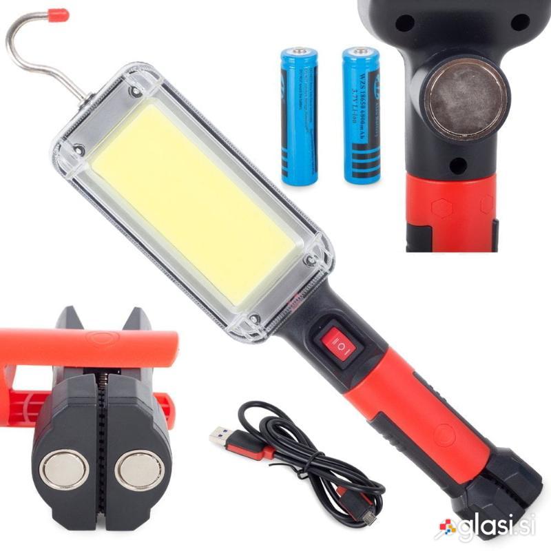 LED COB 20W akumulatorska svetilka za delavnice 13600mAh