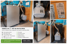 Peč na pelete/drva Ferroli SFL 4 30 kW  , nov gorilnik/polž+zalogovnik