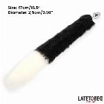 ANALNI ČEP Latetobed BDSM Line Fox Tail Black & White