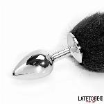 ANALNI ČEP Latetobed BDSM Line Fox Tail Black & White
