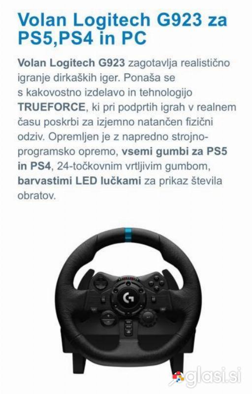 Logitech G923 Trueforce(PC/PS5/PS4)