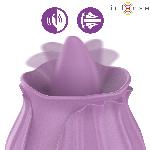 KLITORALNI STIMULATOR Intense Azalea Purple - vibrator z jezičkom, 10 vibracij, 