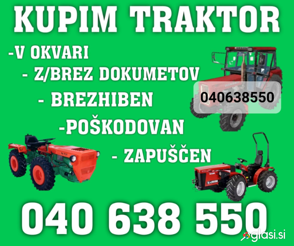 TRAKTOR IN OSTALE KMETIJSKE STROJE