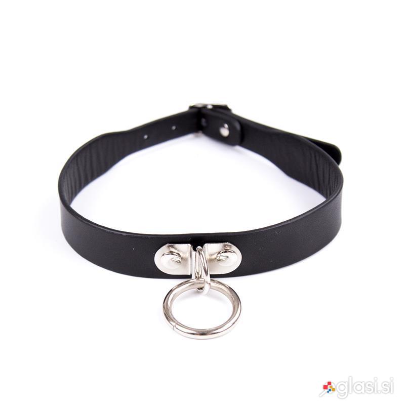 BDSM OVRATNICA Latetobed BDSM Line Adjustable 43 cm - fetish, z obročkom, 2 cm š